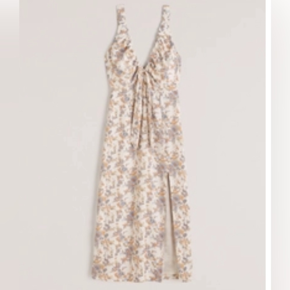 Women's Abercrombie and fitch 
Cinched Neck Slip Midi Dress